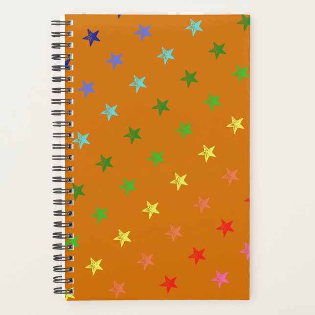 Multicolor Crayon Stars Planner (Front)
