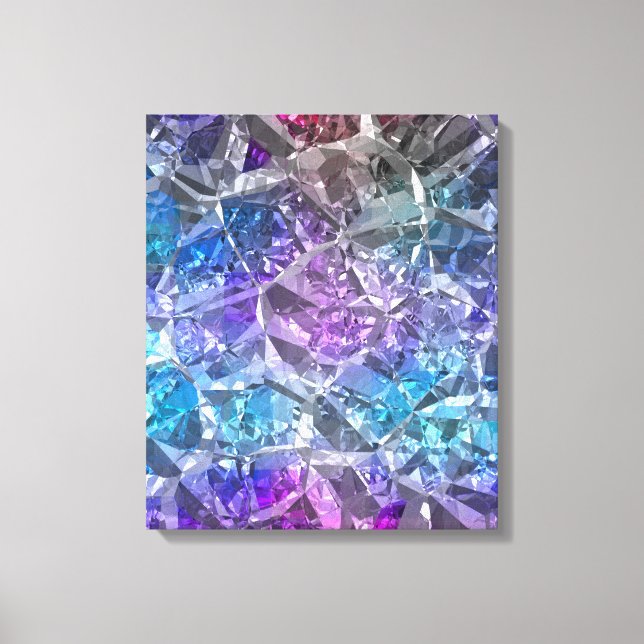 Multicolor Crystal Canvas Print (Front)