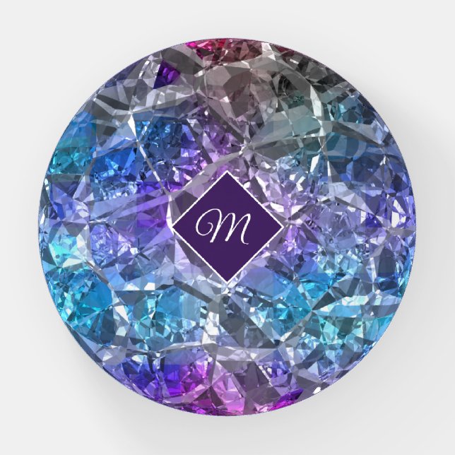 Multicolor Crystal Paperweight (Front)