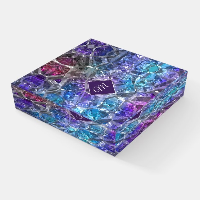 Multicolor Crystal Paperweight (Angled)