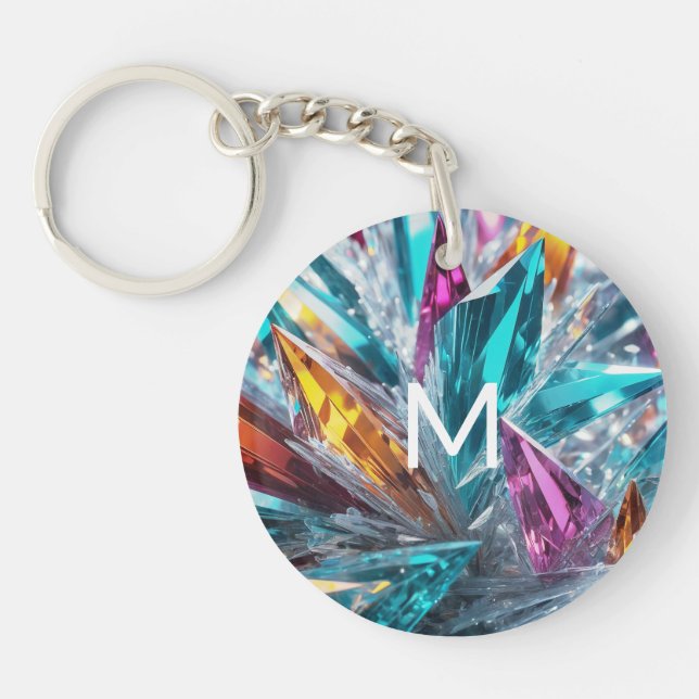 Multicolor Crystals Keychain (Front)