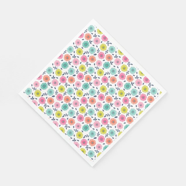 multicolor cute floral pattern napkins (Corner)