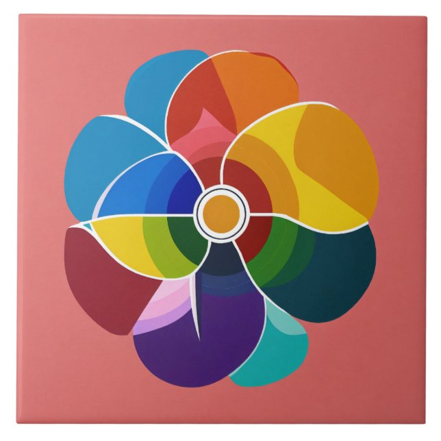 Multicolor Design Ceramic Tile (Front)