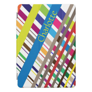 Multicolor Diagonal Lines iPad case