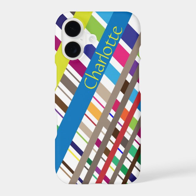 Multicolor Diagonal Lines iPhone / iPad case (Back)