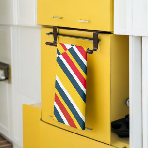 Multicolor Diagonal Stripes Kitchen Towel