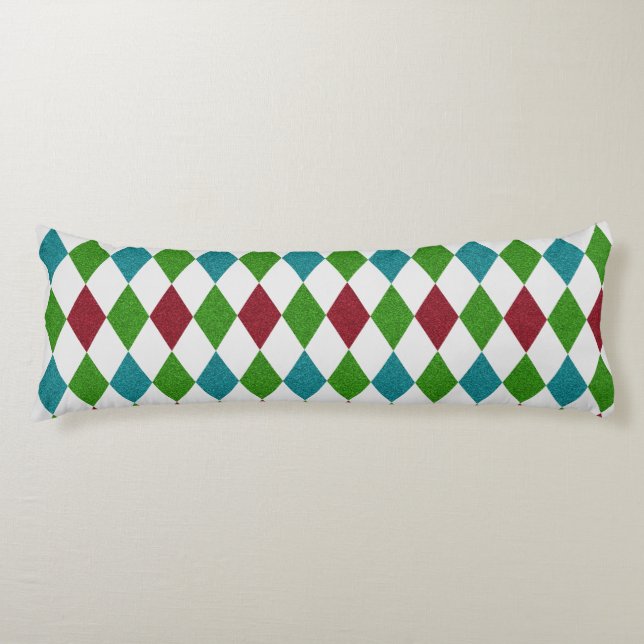 Multicolor Diamond Glitter Body Pillow (Front)