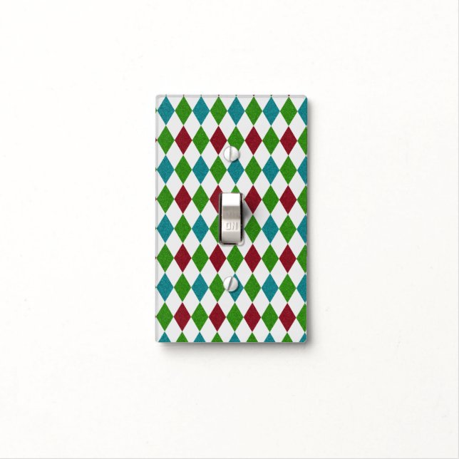 Multicolor Diamond Glitter Light Switch Cover (In Situ)