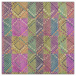 Multicolor Diamonds Patchwork Mud Cloth Style