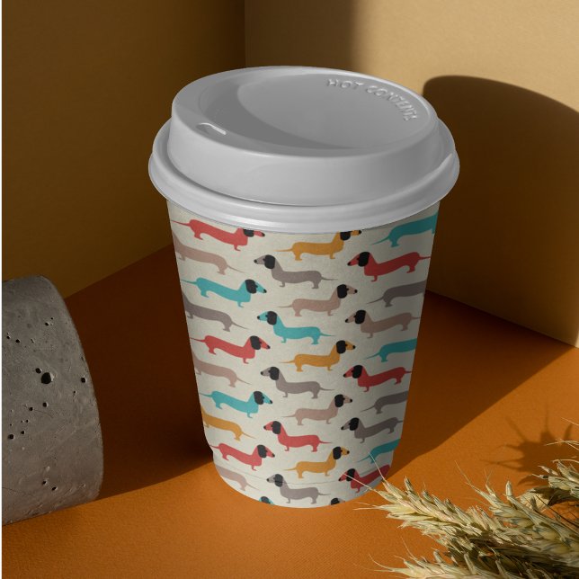 Multicolor Dog Cartoon Paper Cups (multicolor dog pattern kids,adult party stationery, birthday party use and throw paper cups)