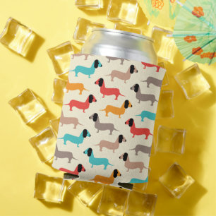 Multicolor Dogs Pattern Can Cooler