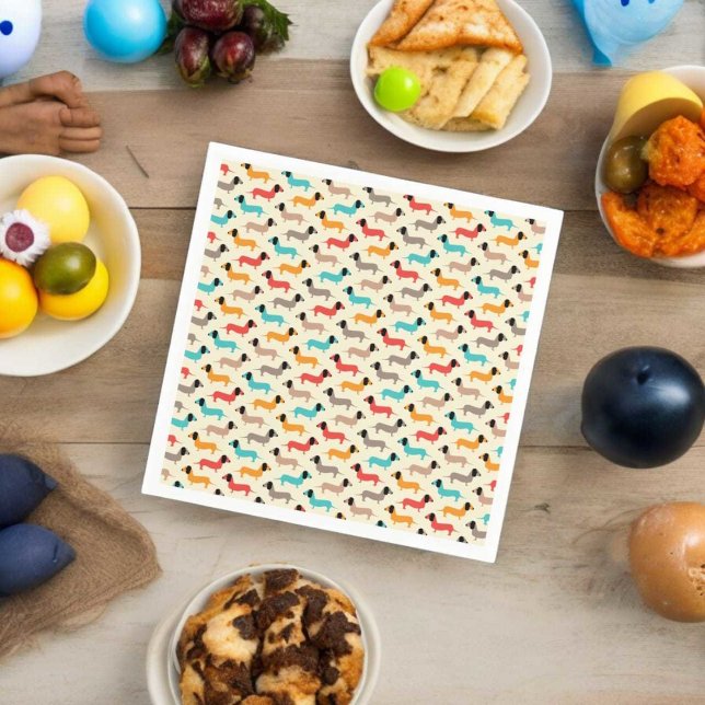 Multicolor Dogs Pattern Napkins (napkin)