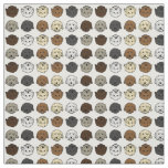 Multicolor Doodle dogs Fabric