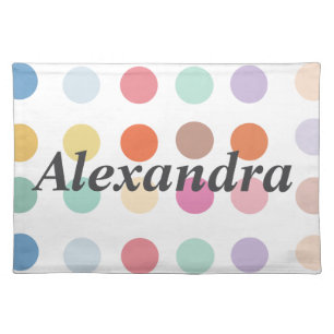 Multicolor Dots Pattern Cloth Placemat