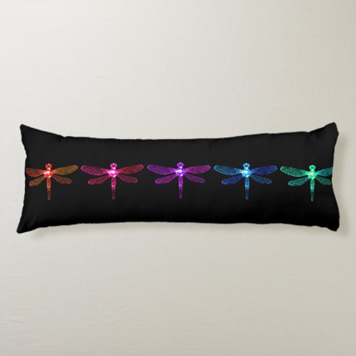 Multicolor Dragonflies Body Pillow