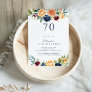 Multicolor Elegant Floral 70th Birthday Party Invitation
