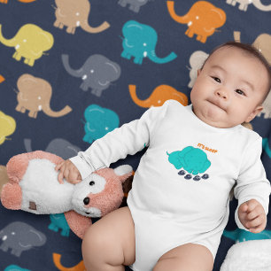 Multicolor Elephant Cartoon  Baby Blanket