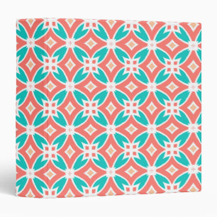 Multicolor Ethnic Pattern 3 Ring Binder