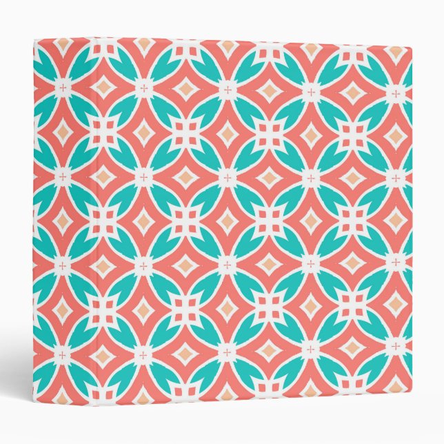 Multicolor Ethnic Pattern 3 Ring Binder (Front/Spine)