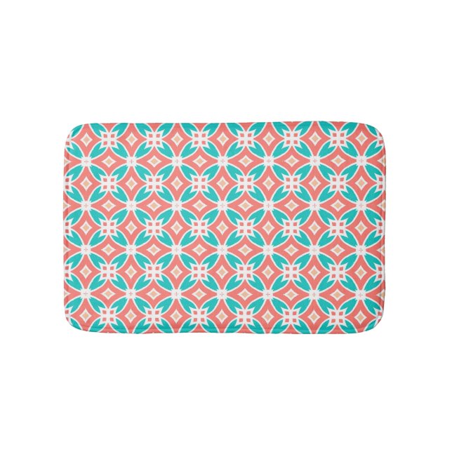Multicolor Ethnic Pattern Bath Mat (Front)