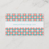 Multicolor Ethnic Pattern Business Card (Back)