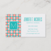 Multicolor Ethnic Pattern Business Card (Front)