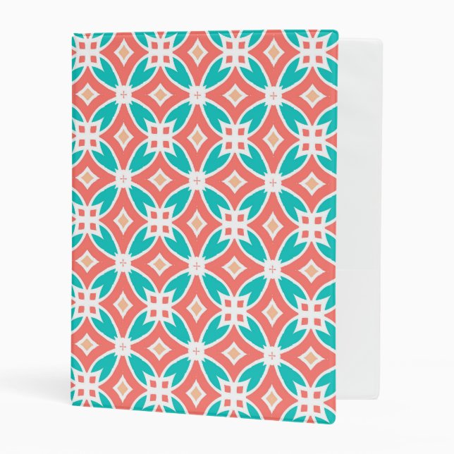 Multicolor Ethnic Pattern Mini Binder (Front/Inside)