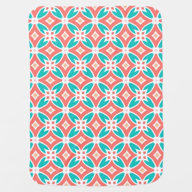 Multicolor Ethnic Pattern Swaddle Blanket (Front)