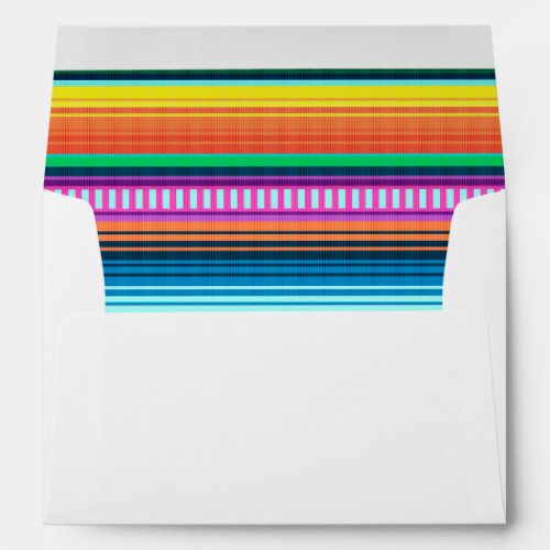 Multicolor Fiesta Mexican Stripe Envelope