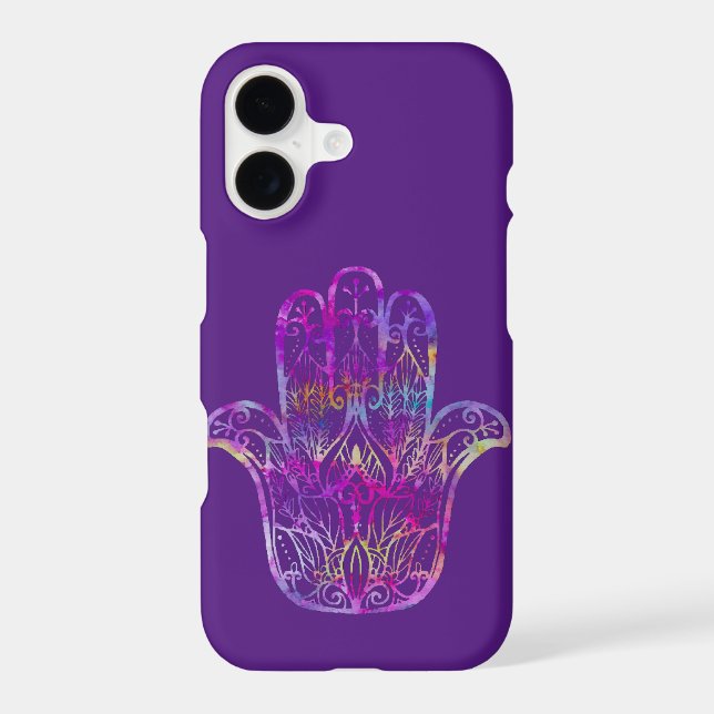Multicolor Filigree Hamsa Case-Mate iPhone Case (Back)