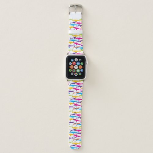 multicolor fish pattern apple watch band