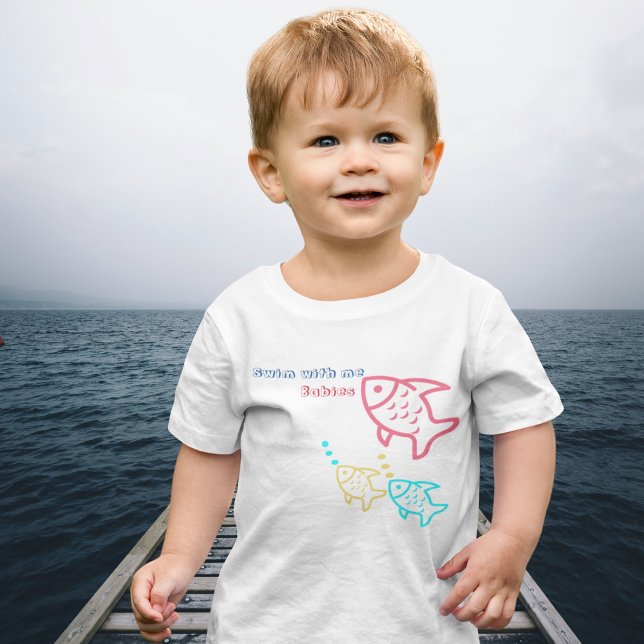 Multicolor Fish T-Shirt (swimming is good for our physical health.)