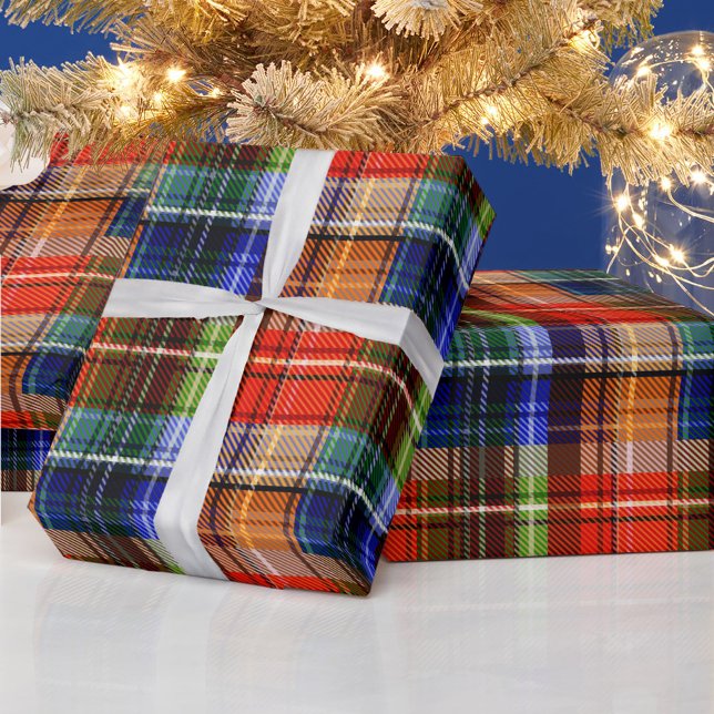 Multicolor Flannel Plaid Tartan Pattern  Wrapping Paper (Creator Uploaded)