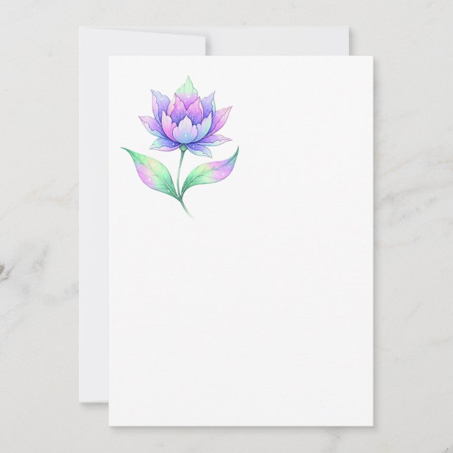 Multicolor Flor Invitation (Front)