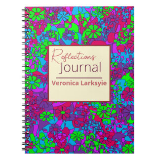 Multicolor Floral Abstract Reflections Notebook