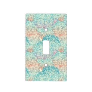 Multicolor Floral Doodle Pattern Light Switch Cover
