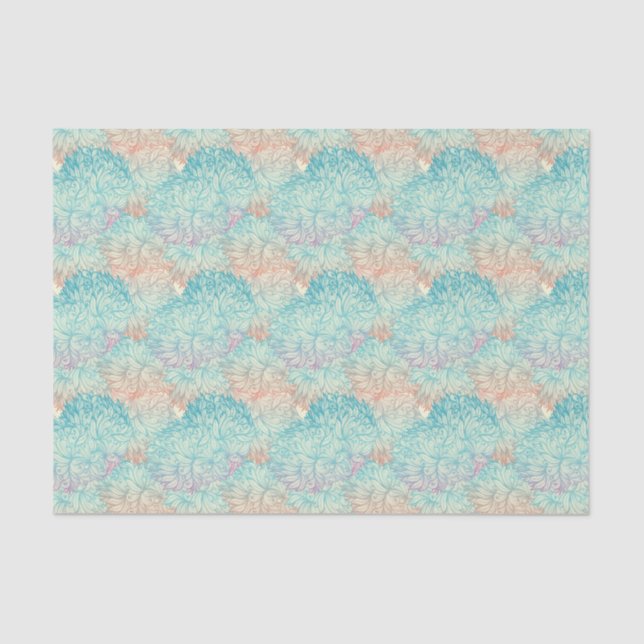 Multicolor Floral Doodle Pattern Tissue Paper (Front)