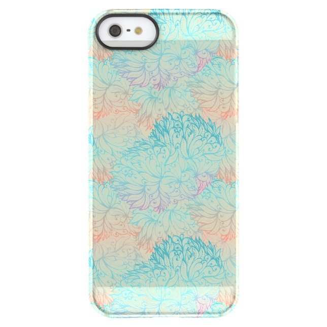 Multicolor Floral Doodle Pattern Uncommon iPhone Case (Back)