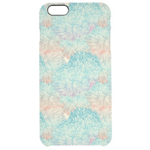 Multicolor Floral Doodle Pattern Clear iPhone 6 Plus Case