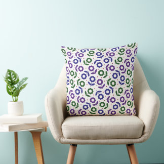 Multicolor Flower Pattern Retro Floral Throw Pillow