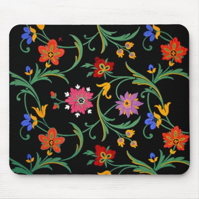 Multicolor Flowers Mouse Pad (Front)