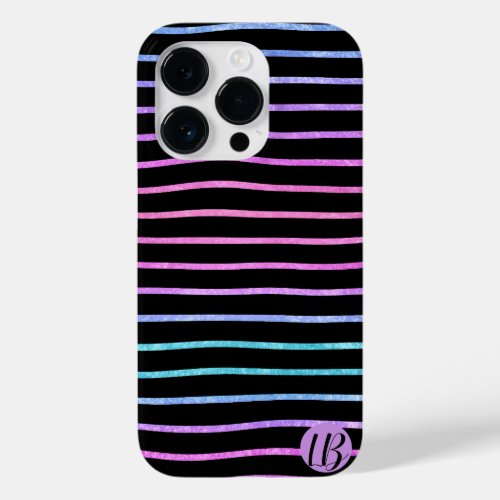 Multicolor Foil Stripes Personalized Phone Case