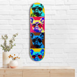 Multicolor French bulldog painting in pop style Skateboard<br><div class="desc">Multicolor French bulldog painting in pop style skateboard Introducing our vibrant Multicolor French Bulldog Painting in Pop Style Skateboard! If you're a fan of French Bulldogs and love to skate, this is the perfect choice for you. Immerse yourself in the world of pop culture with these cheerful and bright skateboard...</div>