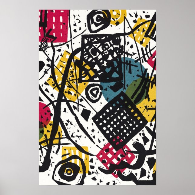 Multicolor Funky Abstract Art Poster (Front)