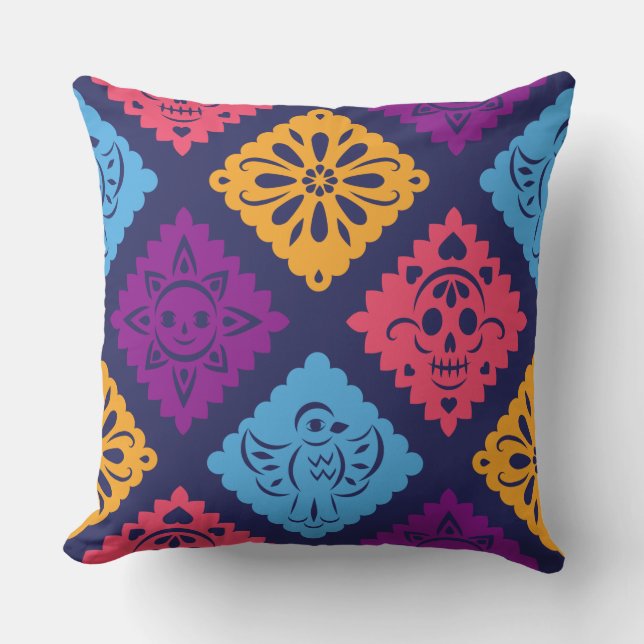 Multicolor geometric beautiful pattern  throw pillow (Front)