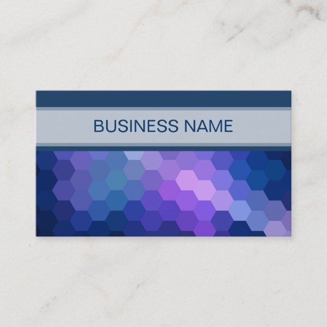 Multicolor Geometric Hexagon Pattern 2 Business Card (Front)