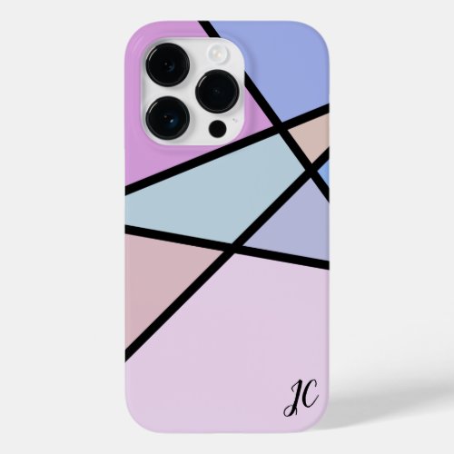 Multicolor Geometric Lines and Shapes Case_Mate iPhone 14 Pro Case