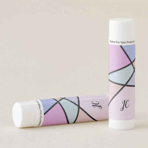 Multicolor Geometric Lines and Shapes Lip Balm