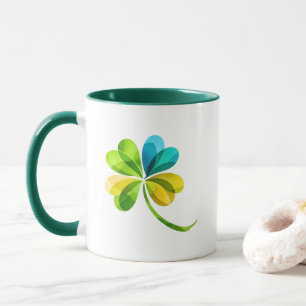 Multicolor Geometric Shamrock St. Patrick's Day Mu Mug