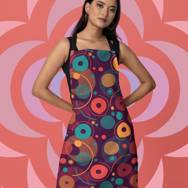 Multicolor Geometric Shapes pattern Apron (apron)